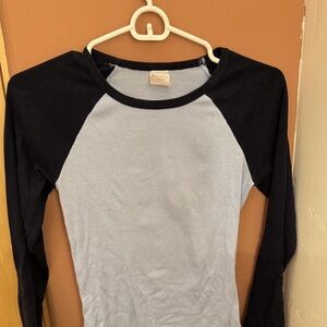 No Boundaries Black and Gray Long Sleeve Tee